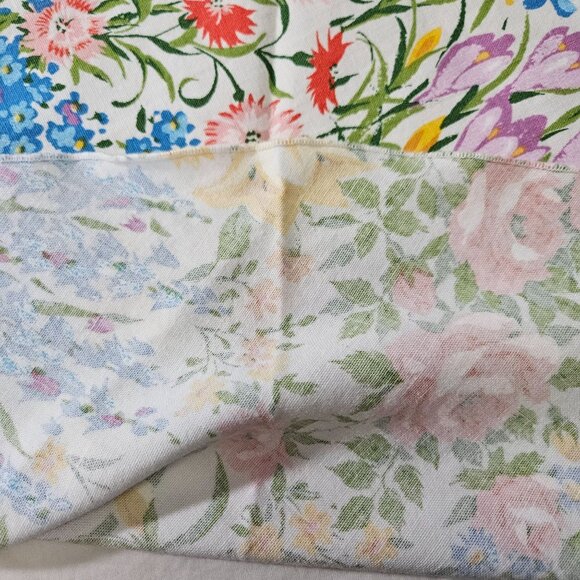 Flower Floral Round Tablecloth 70" Cotton Spring Summer Garden Linen Cover Cloth - Picture 6 of 7